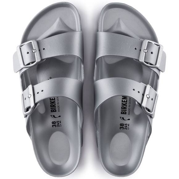 New Birkenstocks Arizona EVA Sandal Gray/Silver - Picture 1 of 15